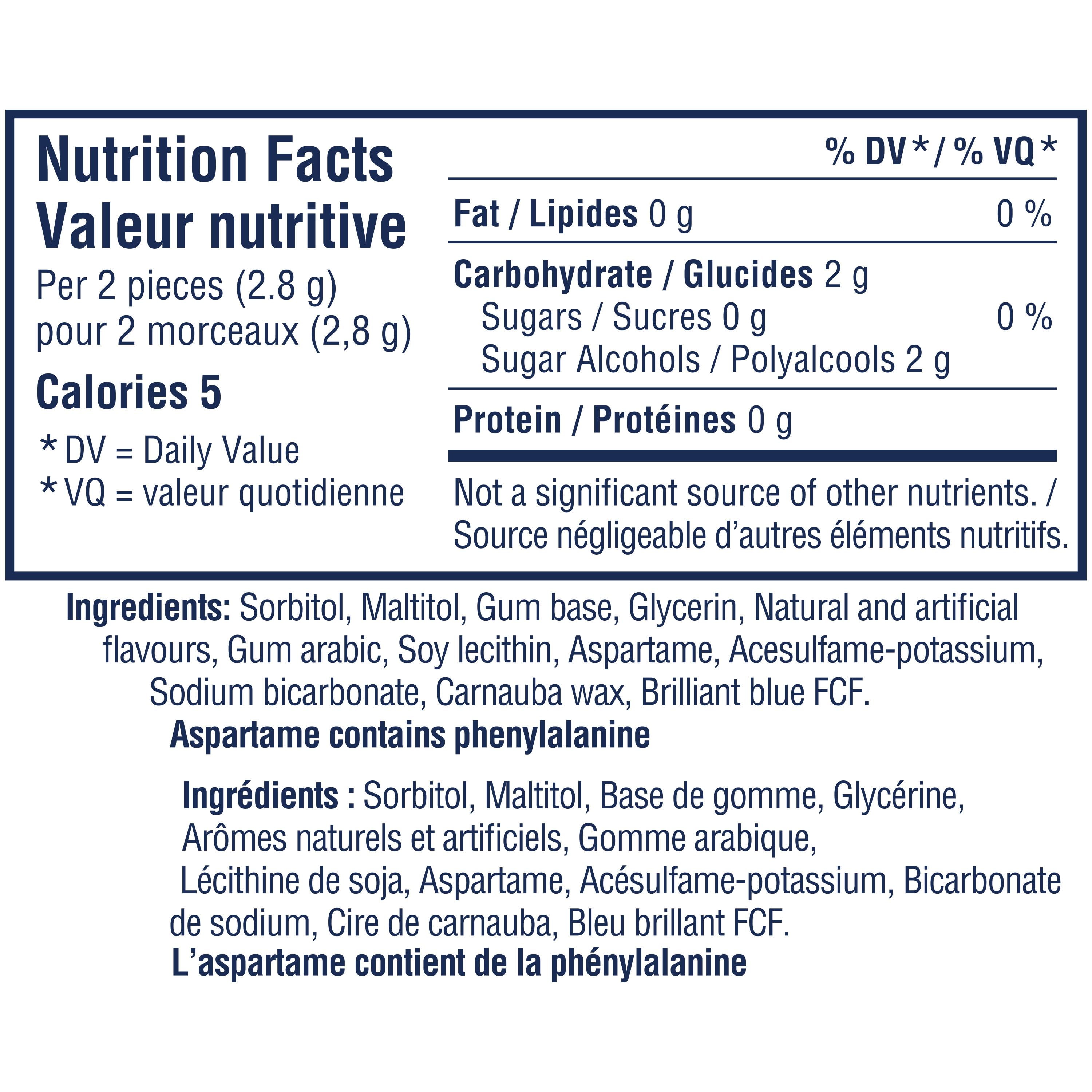 EXCEL White Winterfresh, Teeth Whitening Sugar Free Chewing Gum, 18 Pieces, 3Packs, 3 Packs, 18Pellets