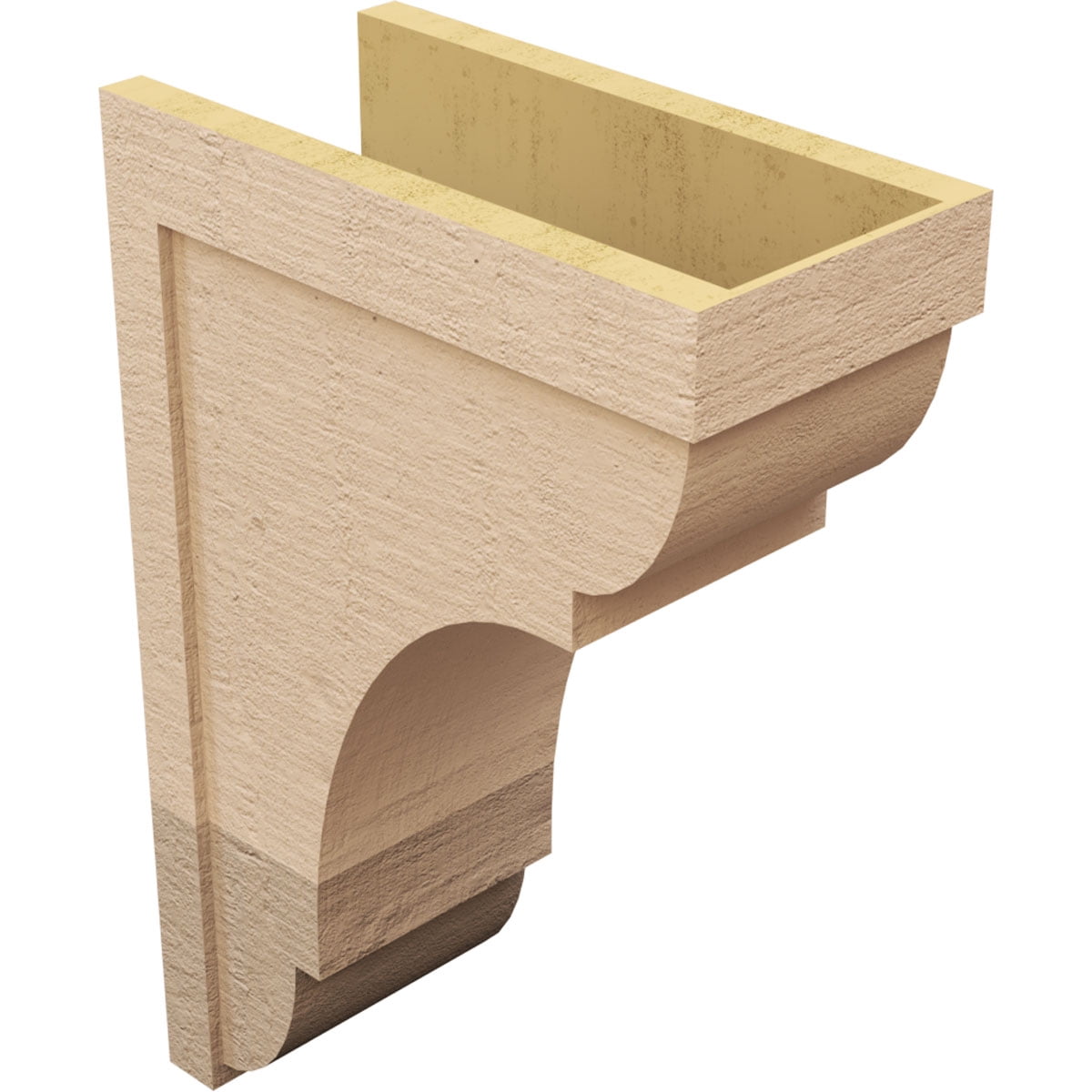 11"W x 22"D x 33"H Classic Bryant Rough Cedar Woodgrain TimberThane Corbel, Primed Tan