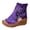 Purple, variant on High Top Sandals for Women Platform Wedge Fish Mouth Open Toe Buckles Shoes Ladies Summer Cork Vintage Ankle Bootie Size 7 Purple