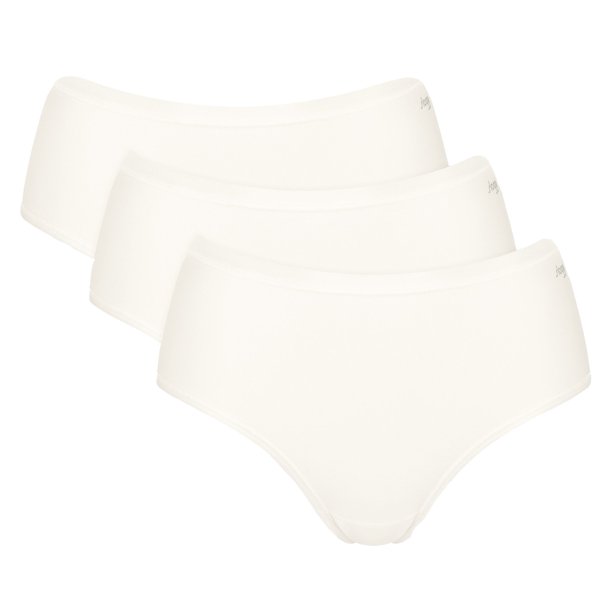 Sloggi Calzoncillos para mujer, pack de 3 - GO Daily Cotton Midi 3P, calzoncillos, algodón elástico Blanco L (Large)