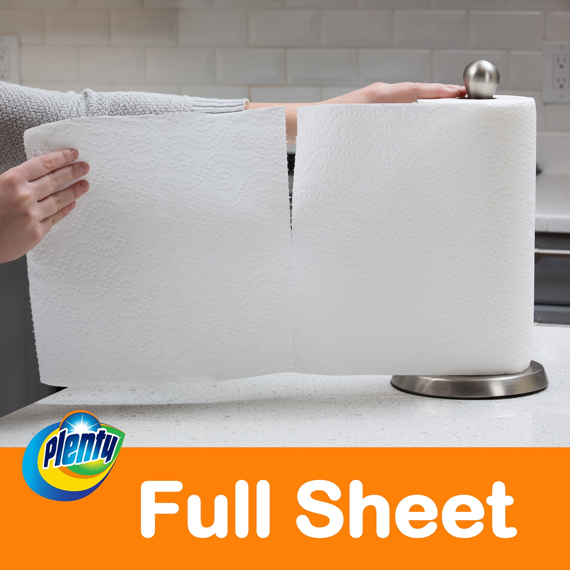 Plenty Ultra Premium Paper Towels, 15 Double Rolls, Full Sheets