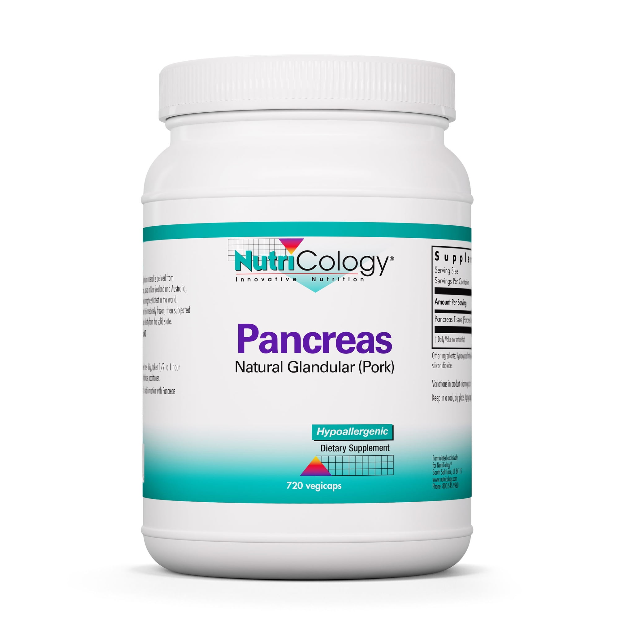 NutriCology Pancreas Pork Natural Glandular, Digestive Support