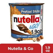Nutella & Go! Hazelnut Spread with Pretzel Sticks, On-the-Go Snack Cups, Snack Pack, 1.9 oz