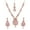 Baby Pink, variant on Sunsoul by Touchstone Indian Bollywood Floral Inspired Faux Blue Sapphire Rhinestones Designer Bridal Jewelry Necklace Set For Women in Antique Gold Tone.