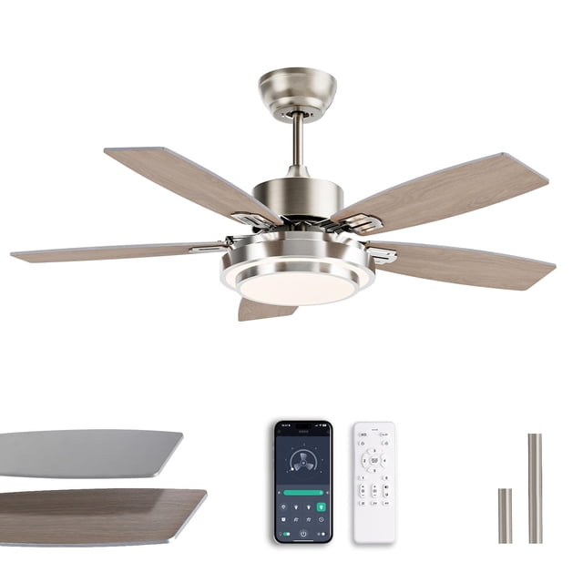 Ventilador de techo LuminaFlow de 42 pulgadas con luces y control remoto
