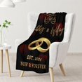 thumbnail image 2 of Wedding Throw Blanket - Soft, Fuzzy & Warm - 60x80 Inches Marriage Prayer Blankets for Bride, Groom - Black Modern Throws Gifts for Newlywed Couples, 2 of 6