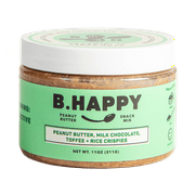 B Happy Peanut Butter, All Natural, Go Lucky - Milk Chocolate, Toffee + Rice Crispies 12 oz