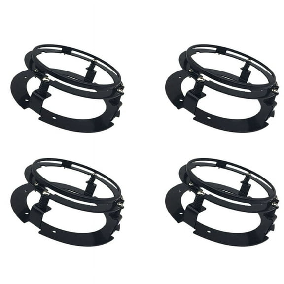 4pcs 5.75 Inch Black Car Motorcycles Headlight Round Mounting Bracket Suitable for Touring Softail