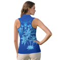 thumbnail image 2 of KEIAHUAN Palm Tree Racerback Women Athletic Sleeveless Tops Breathable Polynesian Golf Shirts Moisture Wicking Quarter Zip Workout Tennis T-Shirts with 2 Side Pockets, 2 of 7