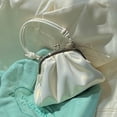 thumbnail image 2 of Bolso De Noche Bolso de noche con clip en la nube para mujer, bolso de boda de moda para fiesta con cadena exquisita (blanco) Likrtyny Para Estrenar, 2 of 9