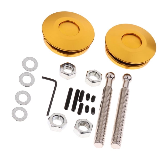 2 piezas pestillo de coche DYNWAVEMX Billet bloqueo motor bloqueo de capó Oro Auto Quick Latch Bonnet
