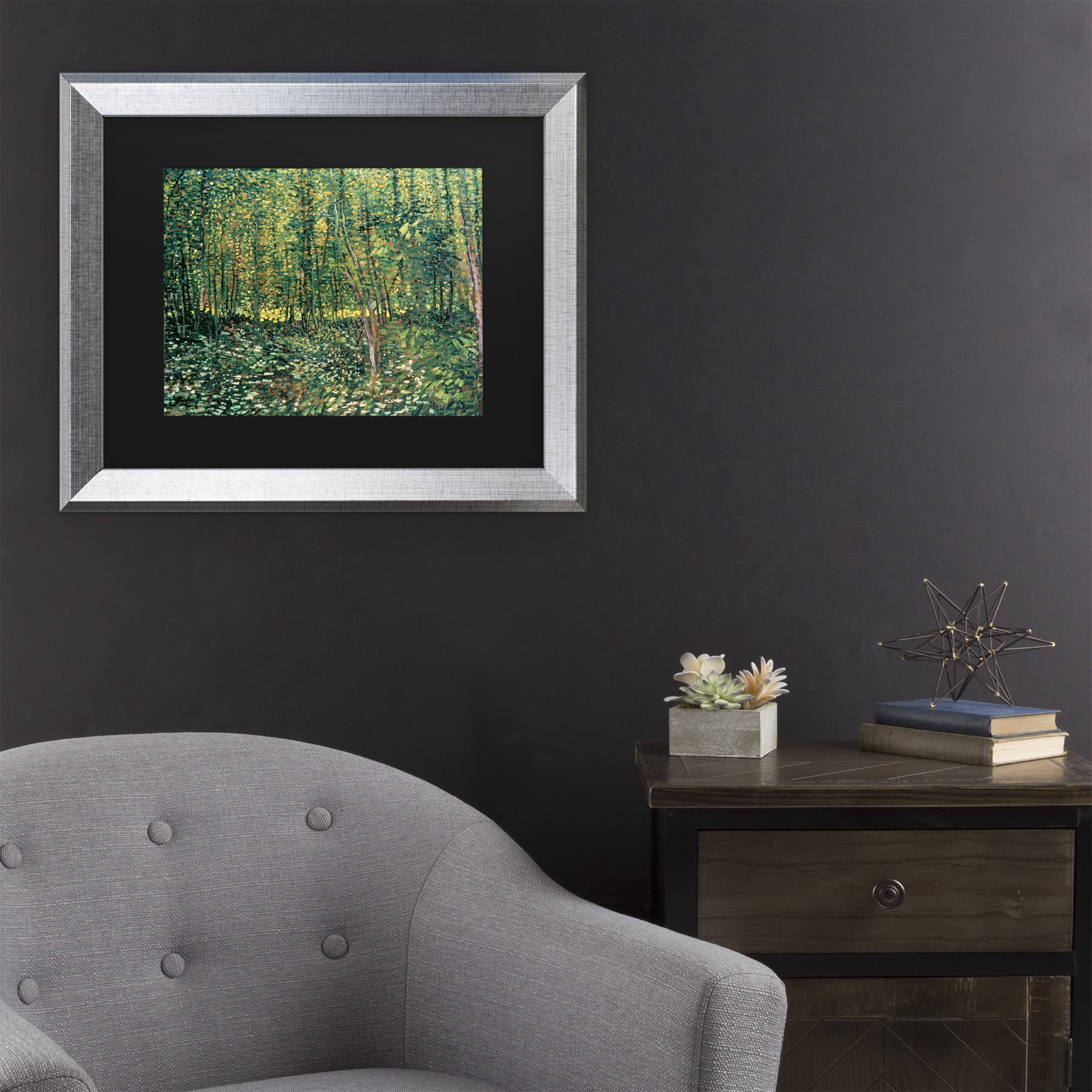 Trademark Fine Art 'Trees and Undergrowth, 1887' Canvas Art by Vincent Van Gogh