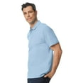 thumbnail image 3 of Hanes Men's Ecosmart Jersey Polo, Short Sleeve Collared Shirt, 50-50 Cotton-Poly, Light Blue, 2XL, 3 of 6