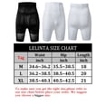 thumbnail image 2 of Men's Hi-waist Slimming Tummy Abs Shaper with Boxer Brief Thigh Slimmer Workout Stretch Shapewear Shorts White, 2 of 8