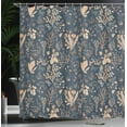 thumbnail image 3 of Ambesonne Floral Shower Curtain, Vintage Garden Print Classic, 69"Wx84"L, Dark Blue, 3 of 4