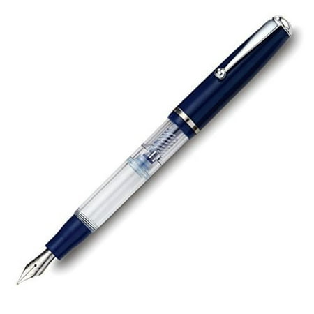 Stipula Splash Piston Fountain Pen, Navy Blue, V Flex