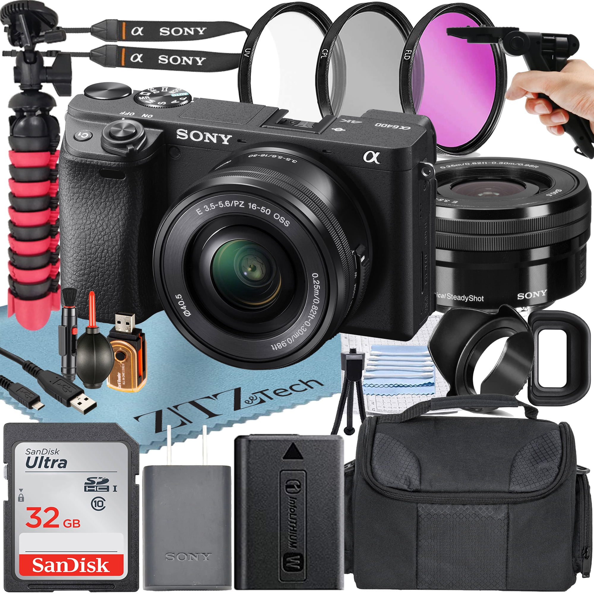 Sony Alpha a6400 Mirrorless Digital Camera with 16-50mm Lens +