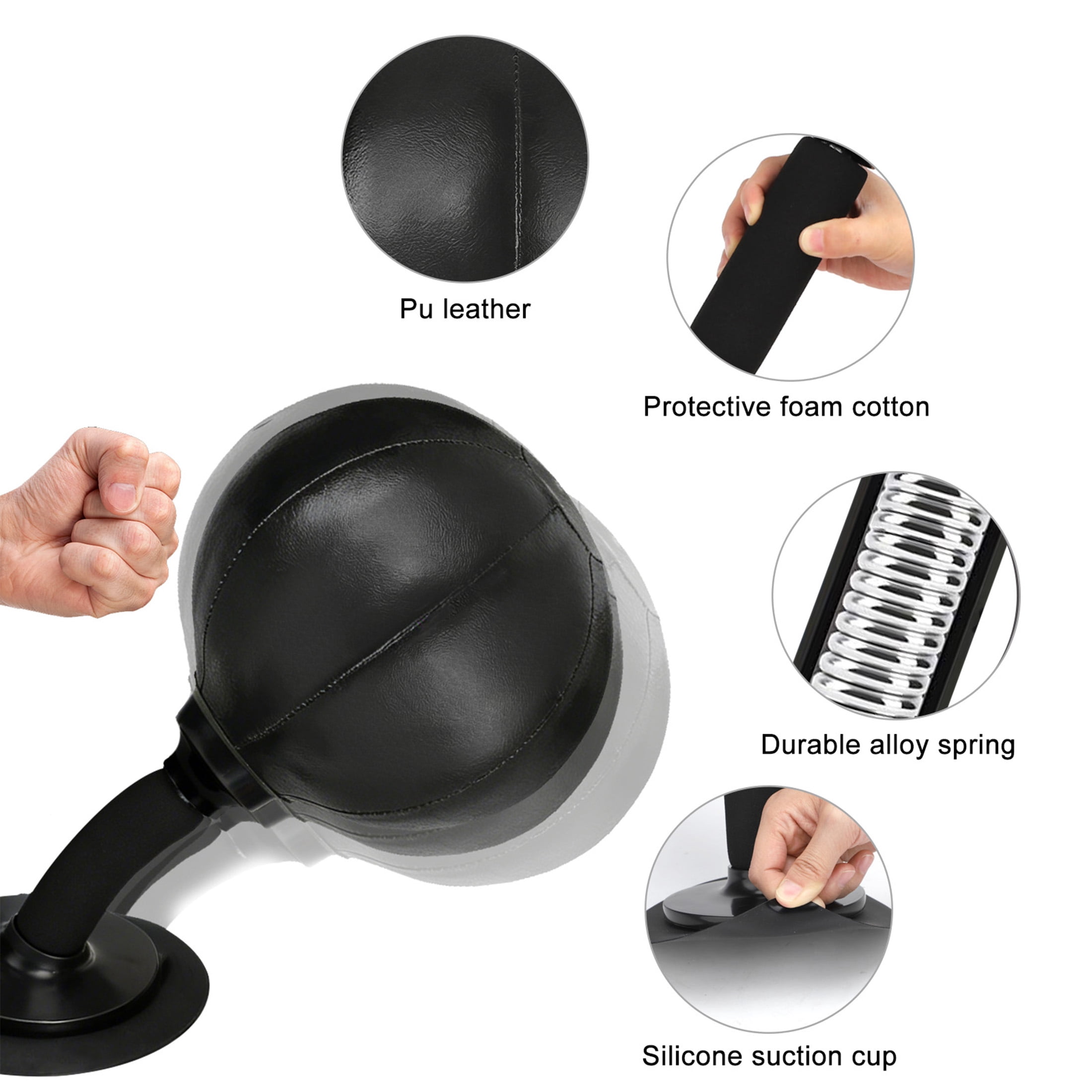 Desktop Punching Bag, TSV Stress Buster Rage Bag with Suction Cup for Table and Counters, Heavy Duty Stress Relief Ball, Desk Boxing Punch Ball for Coworkers Friends