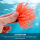 thumbnail image 4 of Uxcell 2-Pack Decoración de Anémona de Mar Artificial, 3.2" Coral de Silicona para Acuario, Adorno para Acuario [Naranja], 4 of 6