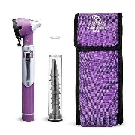 Zyrev ZetaLife Otoscope - Ear Scope with Light, Ear Infection Detector, Pocket Size (Purple Color)