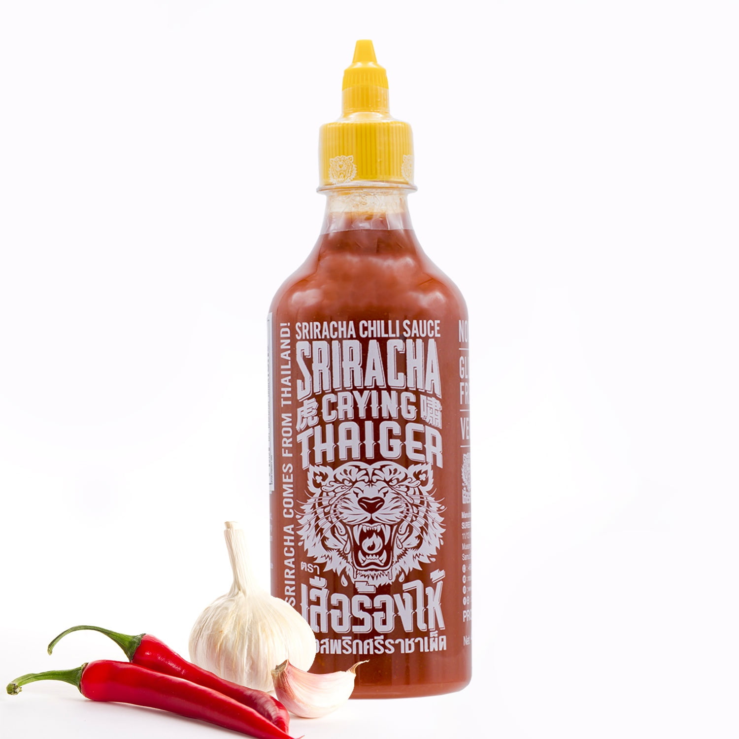 (2 pack) Crying Thaiger Authentic Sriracha Sauce 17 oz Squeeze Bottle, Original Flavor