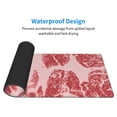 thumbnail image 4 of Pofeuu Red Meat Print Desk Mat for Keyboard and Mouse，Computer Desk Matt for Desktop，Large Mouse Pad for Desk，Desk Pads on Top of Desks 12x31.5in, 4 of 8