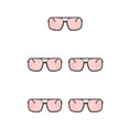 thumbnail image 3 of Qarigey Gafas ópticas Gafas con borde negro Estilo de marco grande facial unisex para protección de ojos Negro con borde rosa Negro con borde rosa. 5piezas Qarigey CBP225138, 3 of 5