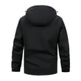 thumbnail image 3 of Iugvhana Men's Riding Windproof Hooded Jacket Casual Outdoors Hiking Climbing Coats Fall Winter Zip Up Long Sleeve Jackets Black L, 3 of 3