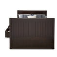 thumbnail image 2 of Camaflexi Full Size Platform Bed Tall with Drawers - Panel Headboard - Cappuccino Finish, 2 of 4