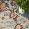 thumbnail image 6 of Nourison Passion Center medallion Ivory Multicolor 5'3" x 7'3" Area Rug (5x7), 6 of 8