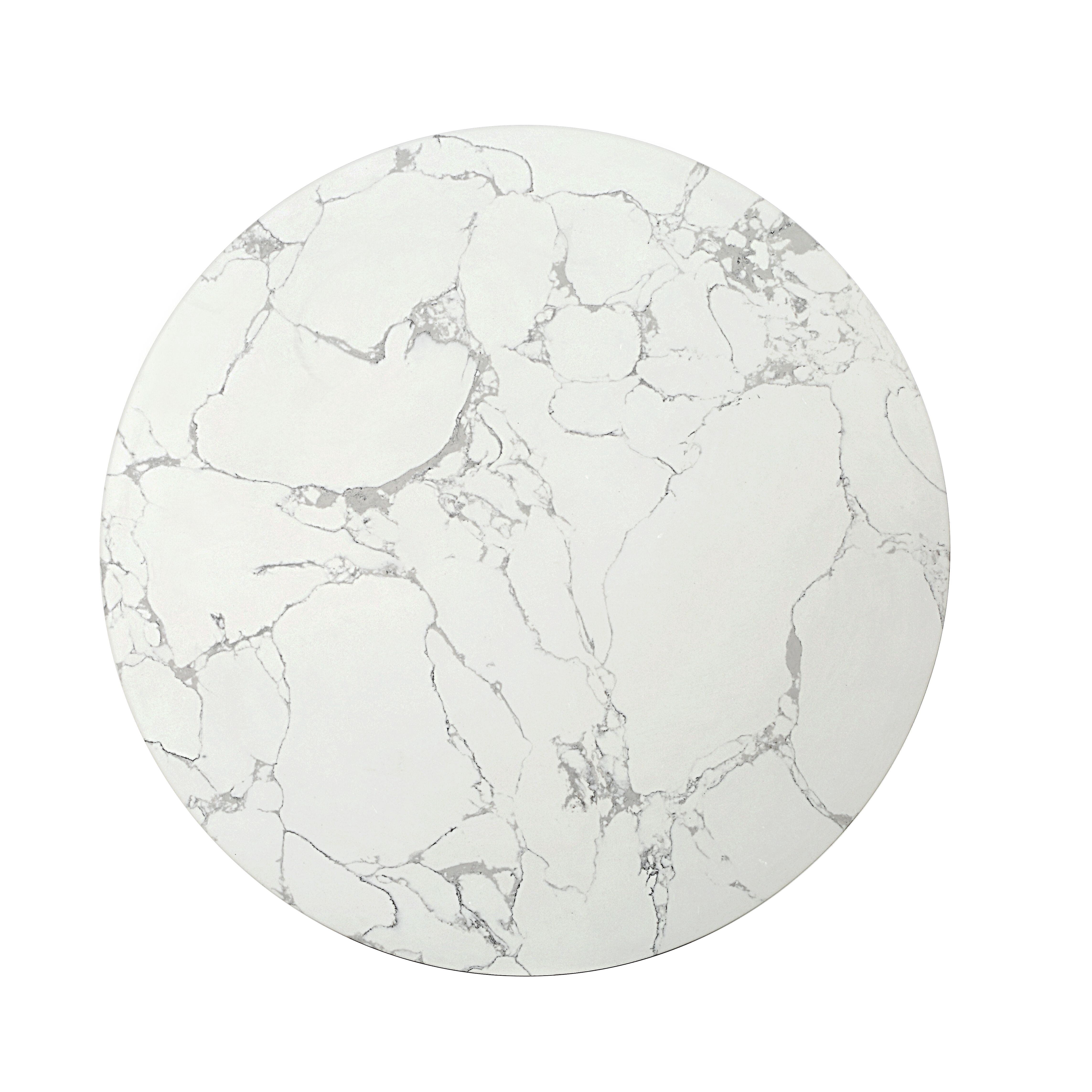 ACME Clayten Wood & Artificial Marble Coffee Table in White & Espresso