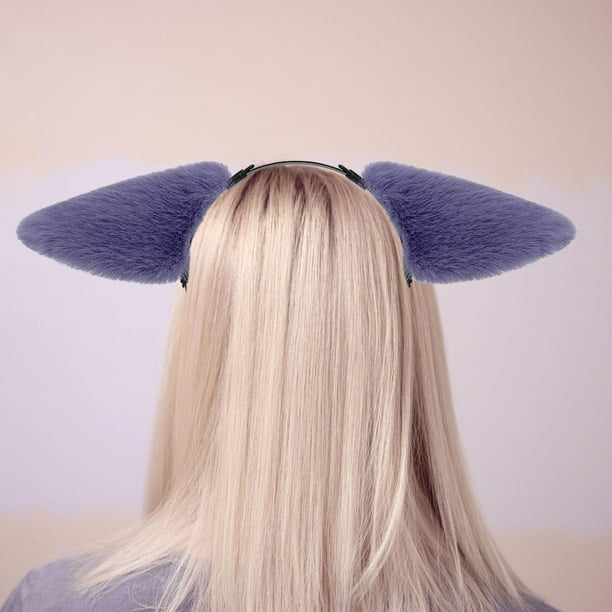 Diadema con orejas de gato Yinane accesorio para el pelo para fiestas y cumpleaños púrpura