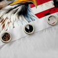 thumbnail image 4 of Manfei Wild Bald Eagle Blackout Curtains,Vintage American Flag Curtains Pack of 2 (42x84 Each),Brown Red, 4 of 7