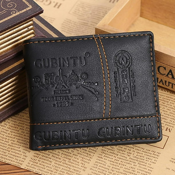 Bolsa Bolso Monedero plegable de cuero para hombre