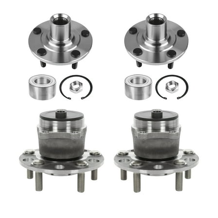 AutoShack Front & Rear Wheel Hub Bearing Assemblies with ABS | Replacement for 2007-2012 Dodge Caliber 2007-2013 Jeep Patriot | 4-PC