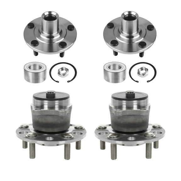 AutoShack Front & Rear Wheel Bearing Hub Assembly Repair Kit Replacement for 2007-2013 Jeep Patriot 2007-2012 Dodge Caliber 2007-2013 Jeep Compass 4-PC Set