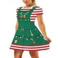 thumbnail image 3 of Robe de Noël pour Femmes à Manches Courtes Robe de Dessin Animé pour les Vêtements de Fête de Vacances, 3 of 5