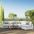 thumbnail image 2 of Modular Lounge Sectional Deep Sofa Set, White, Fabric, Modern Contemporary, Outdoor Patio Balcony Cafe Bistro Garden Furniture Hotel Hospitality, 2 of 10