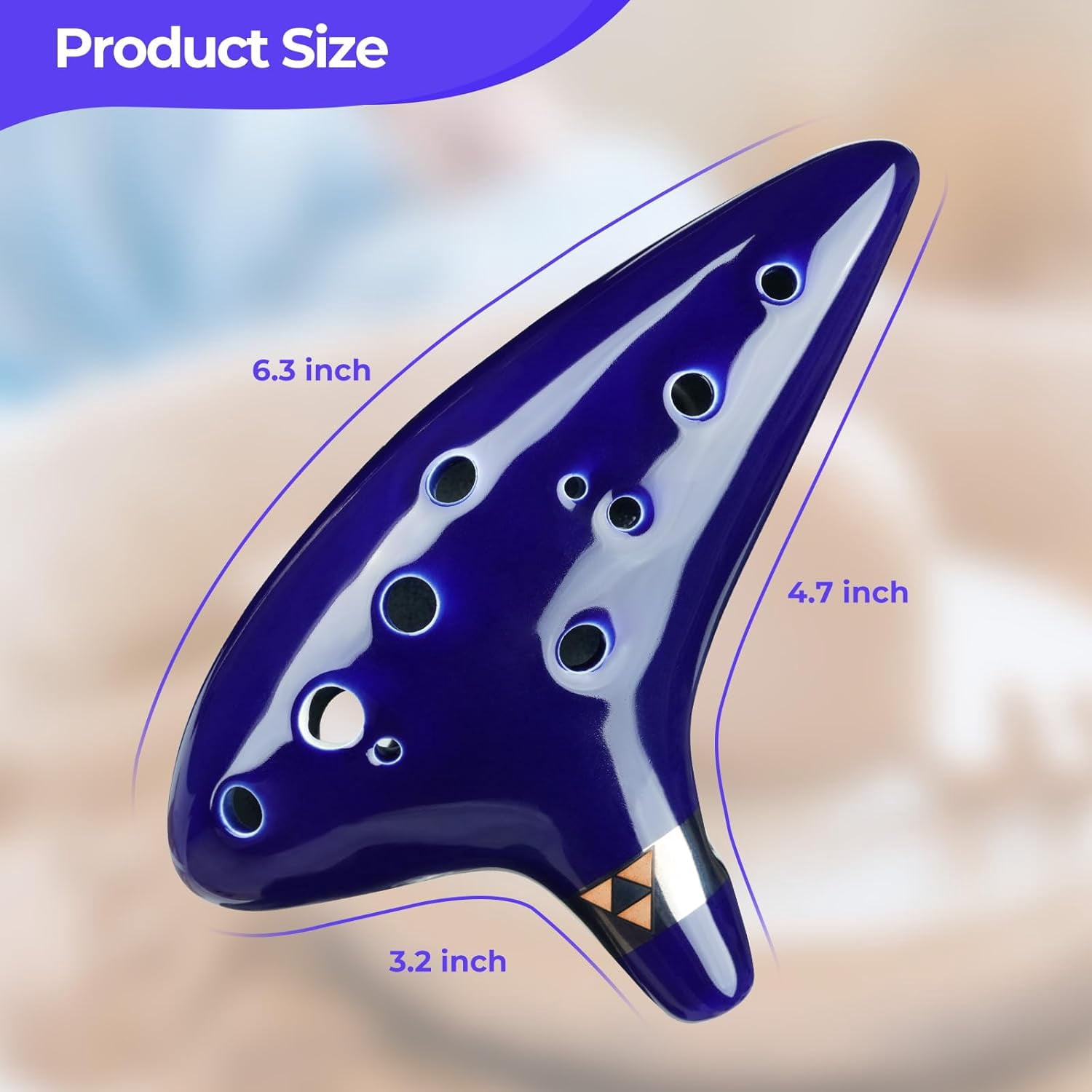 Hisekaai Ocarina 12 Hole Alto C Ceramic Zelda Beginner with Songbook, 1 Pack