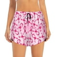 thumbnail image 2 of Goofa Breast Cancer Ribbons Awareness Printed Women 2 in 1 Running Shorts,Quick Dry Athletic Workout Shorts,High Waisted Athletic Shorts with Liner Pockets-, 2 of 9