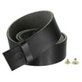 thumbnail image 3 of Men Leather Belt Strap, 1.5" Width with Snap for Pin Buckle Belts (120cm, Black), 3 of 5