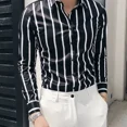 thumbnail image 4 of Camisa de hombre de manga larga a rayas para negocios, camisas para hombre de verano, XXL, con mangas, estilo hipster, de alta calidad, de lujo, de diseñador asiático, normal, 4 of 5