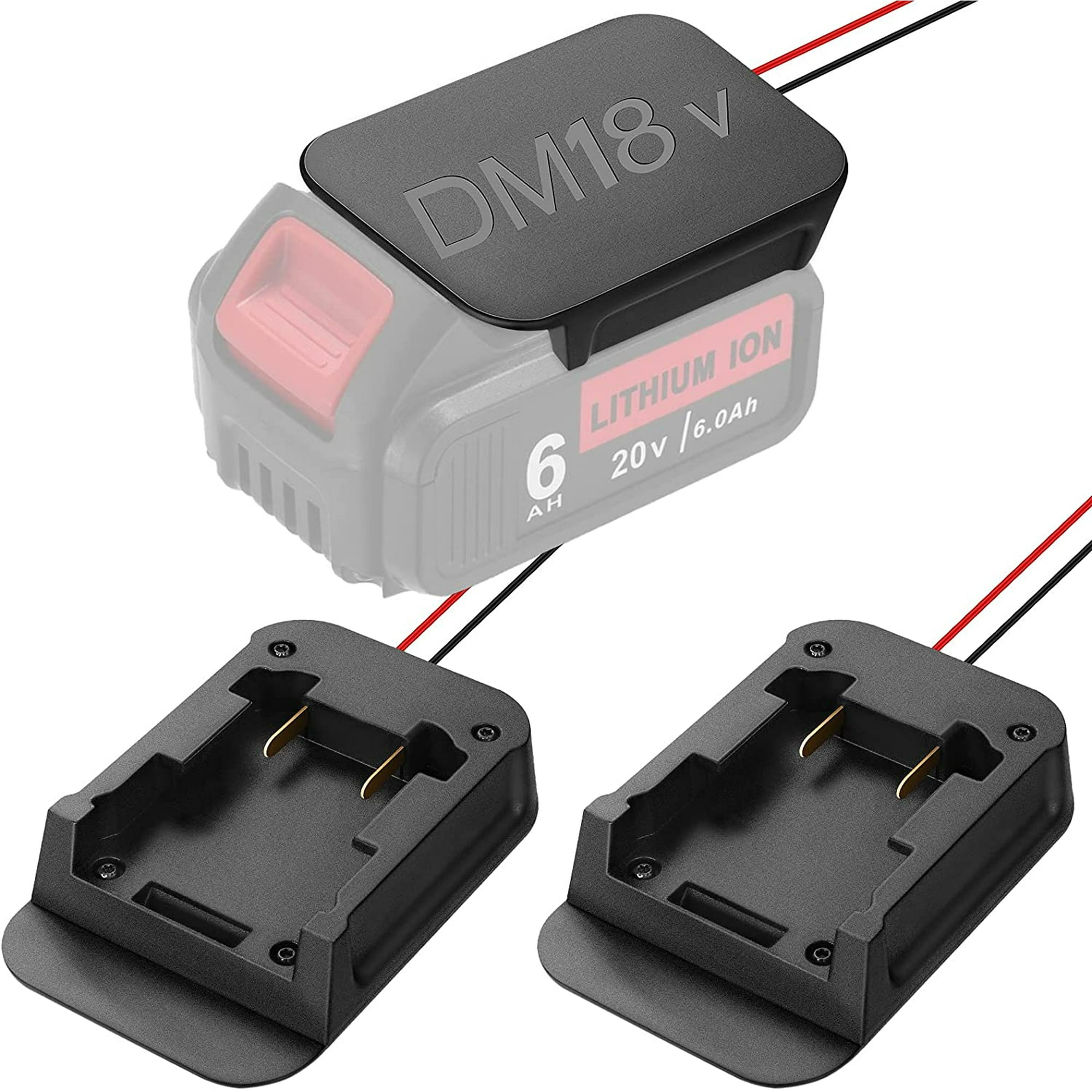 Dewalt Battery Adapter Dock Holder Power Mount Connector Compatible with Dewalt 20V Battery 18V Battery Dock Power Connector 12 Gauge Robotics 2 Walmart