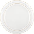 thumbnail image 2 of EcoQuality 8 inch Salad Plates and 10 inch Dinner Plates with Gold Rim – Disposable, Elegant, Disposable, Versatile Plates for Everyday Use, and Special Occasions – Stylish Tableware (40), 2 of 4