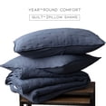 thumbnail image 5 of Kasentex  3-Piece Quilt Set Ultra Soft Microfiber Stone-Washed Lightweight All Season Blue Twin, 5 of 6
