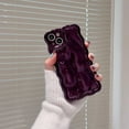 thumbnail image 2 of for iPhone 12 Pro Case, Water Ripple Wave Pattern Phone Case for Women Girls, Curly Wave Shape Soft TPU Exquisite Stylish Durable Protective Phone Cover for iPhone 12 Pro, Purple, 2 of 14
