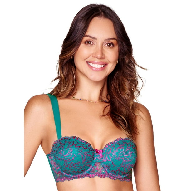Bra balconette Push Up Ilusion 70100 azul oscuro 38B Walmart en linea
