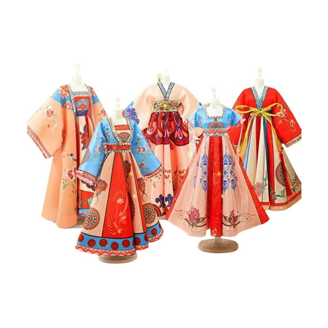 DIY Hanfu Ropa Juguetes, Kits de costura para niñas, Regalos para el día de San Valentín para niños, Kits de manualidades DIY Creatividad para edades Patrón de espiga