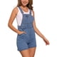 thumbnail image 4 of OVERALLS DE DENIM PARA MUJER ROPA REFINADA Con Tirantes Ajustables Casual Pantalones Cortos con Bolsillos XS Azul Cielo, 4 of 6