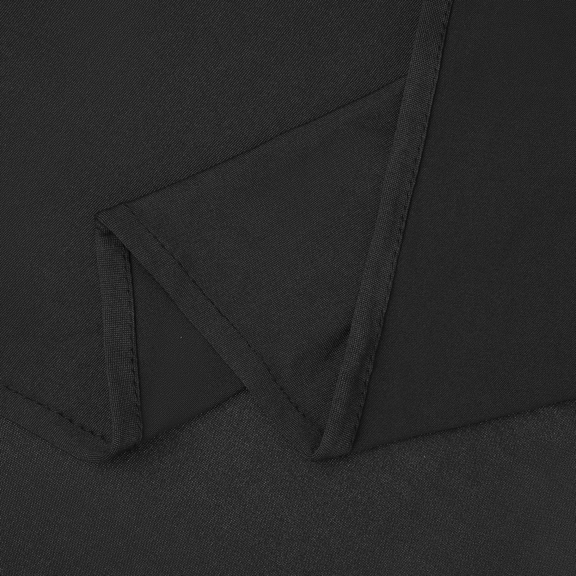 Unique Bargains Spandex Tablecloth 1 Pack Table Cover for 4 Foot Table Black 8FT
